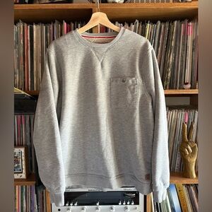 Coleman Gray Crewneck Men's Sherpa Lined Sweater